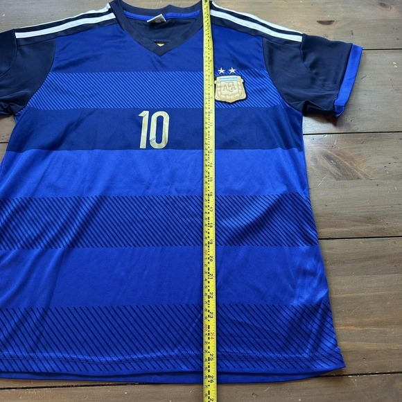 Argentina National Team Soccer Jersey Blue AFA Messi 10 Away Short Sleeve FIFA - Picture 4 of 8